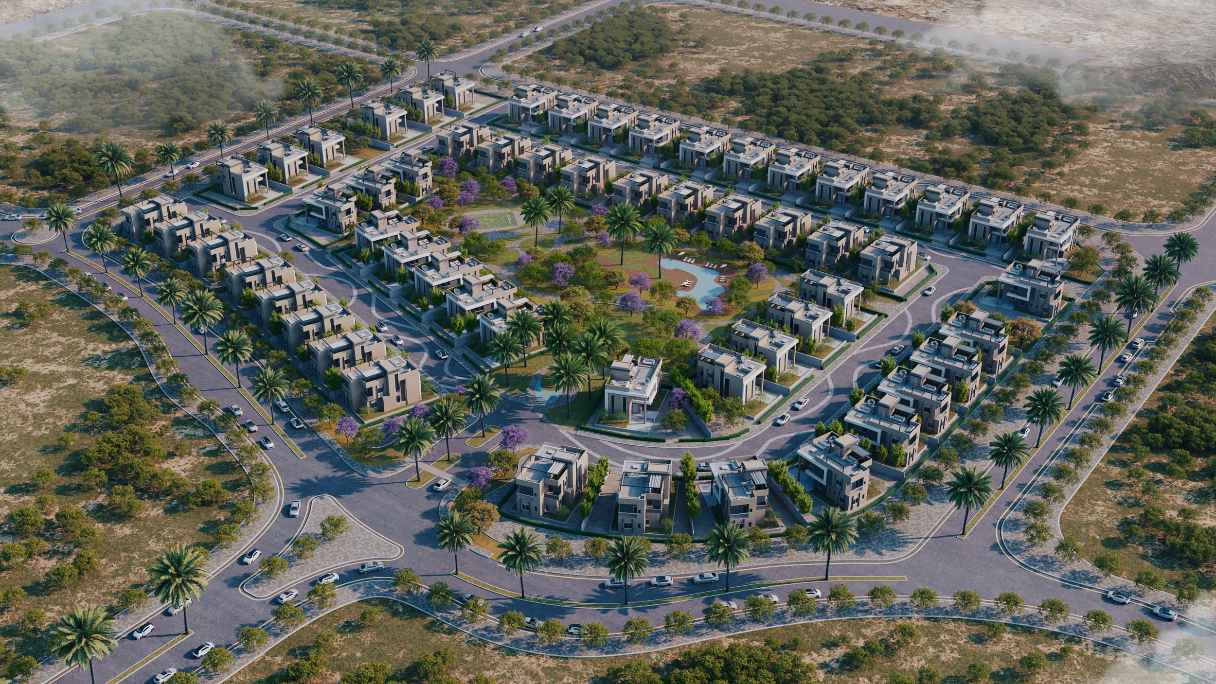 Narenj compound aerial project view